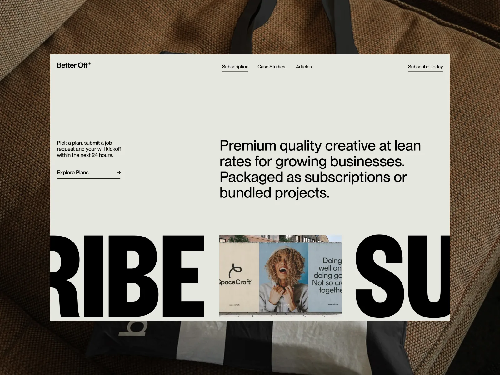 Contemporary website with gradients, bold typography, and modern design trends