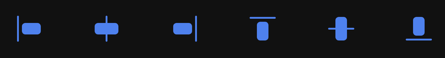 The six alignment buttons at the top of the Position section