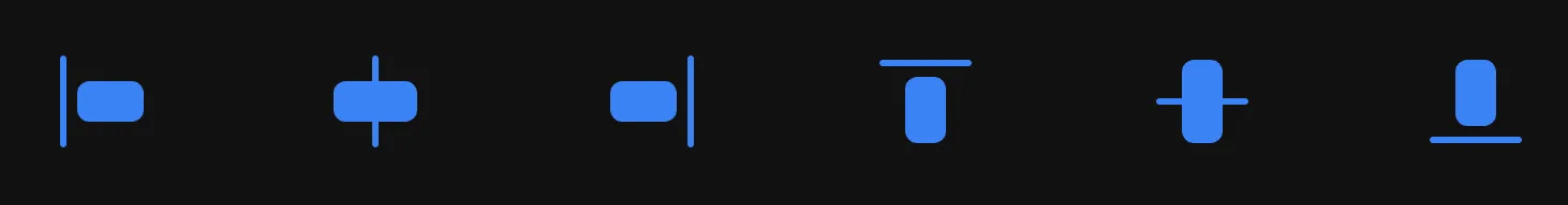 The six alignment buttons at the top of the Position section
